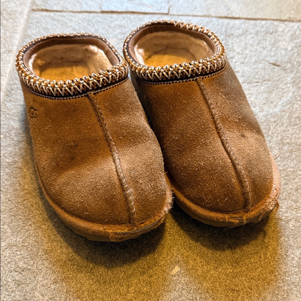 Ugg Kids Brown Suede Slippers